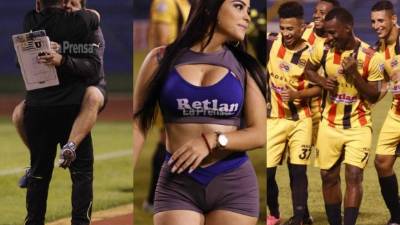 El triunfo de 3-2 del al España al Motagua dejó fotos curiosas; enorme celebración en el cuadro españolista, la belleza de la mujer hondureña y un jugador del cuadro azul salió llorando del estadio Olímpico.