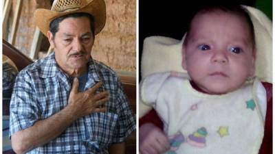 Ángel Humberto Santos (61) y su pequeña hija Maryuri Santos Cantarero.