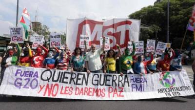 Miles de argentinos se manifestaron contra la cumbre del G20. AFP