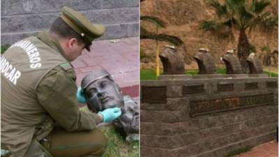 El conjunto escultórico, confeccionado con yeso y fibra de vidrio, fue instalado en 2011.