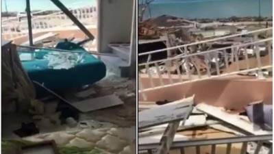 La mujer pide ayuda desesperadamente y muestra la devastación en la isla.
