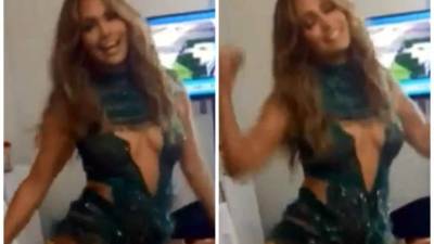 JLO se puso a bailar samba después de la inauguración del Mundial.