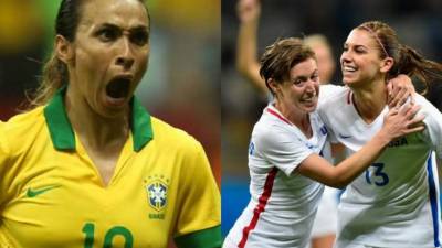 Marta y Alex Morgan son figuras a seguir en Río de Janeiro.