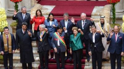 Seis jefes de Estado asistieron a la investidura. Foto: AFP.