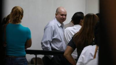 El exalcalde Rodolfo Padilla Sunseri dentro de la sala 2 del Tribunal de Sentencia al momento de la conclusión de la audiencia de debate.