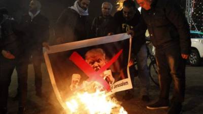 Hamas llamó a los palestinos de los Territorios a manifestarse este viernes, que proclamó como 'día de la cólera'.Foto AFP.