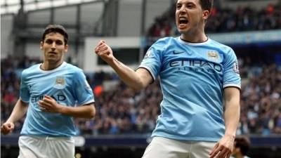 El francés Samir Nasri celebra su gol contra el Southampton.