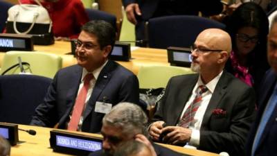 El presidente hondureño partició en las sesiones celebradas este lunes en la sede de las Naciones Unidas.