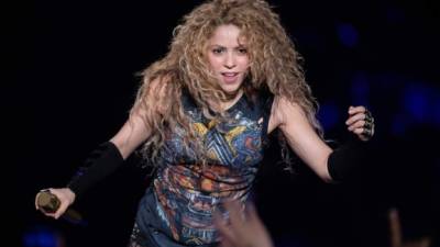 Shakira en su primer concierto de 'El Dorado' el 03 de junio en el Barclaycard Arena en Hamburgo, Alemania. Foto AFP.