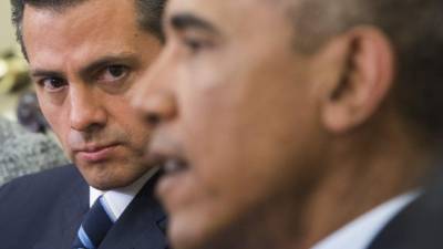 El presidente mexicano, Enrique Peña Nieto con el mandatario de EUA, Barack Obama.