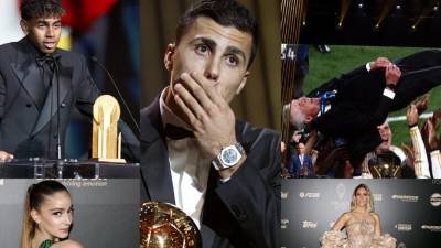 Las mejores imágenes de la gala del Balón de Oro 2024. El ganador Rodri pasó por un momento incómodo.