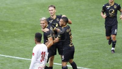 Motagua pudo vencer al Olimpia en el Red Bull Arena de New Jersey. Foto Edwin Romero.