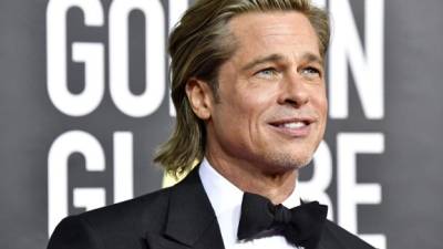 Brad Pitt en la alfombra de los Globos de Oro 2020.