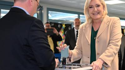 La candidata ultraderechista Marine Le Pen es una de las favoritas para el balotaje en Francia.