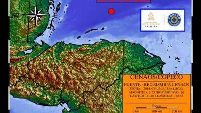 Copeco indicó que el temblor se registró a las 5:35 am. Foto: Twitter