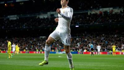 Gareth Bale celebrando gol contra el Villarreal.