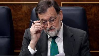 El primer ministro español, Mariano Rajoy, está a punto de perder el poder por la corrupción en su partido./AFP.