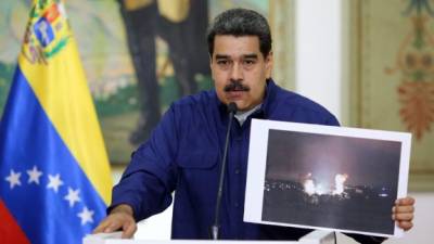 Maduro acusa a EEUU de incendiar estaciones de energía eléctrica en Venezuela./AFP.
