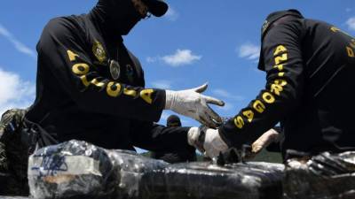 La droga fue extraída de una aeronave de bandera panameña que se accidentó en el departamento oriental de Gracias a Dios.