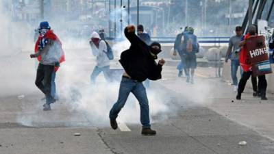Simpatizantes de la Alianza de Oposición protestaron en la capital de Honduras.