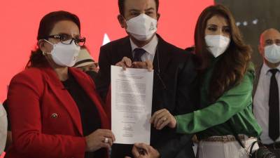 Libre y Partido Salvador de Honduras firmaron un acuerdo en el que definieron que un diputado del PSH presidiría el Congreso Nacional (CN).