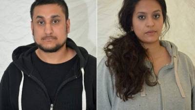 La pareja compuesta por Mohammed Rehman (izq.) y Sana Ahmed Khan, fue sentenciada a 52 años de prisión entre amnos. Foto: AFP/Thames Valley Police