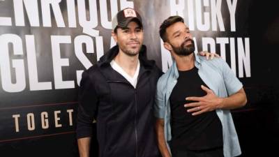 Enrique Iglesias y Ricky Martin. Foto: EFE