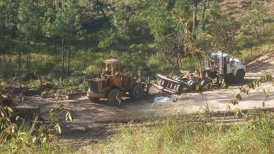 Escena donde ocurrió el fatal incidente en el que murió un anciano en Catacamas, Olancho.