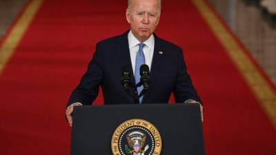 Biden se dirigió a la nación para dar detalles de la retirada de EEUU de Afganistán./AFP.