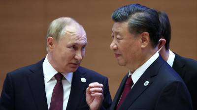 Los líderes ruso, Vladimir Putin, y chino, Xi Jinping, en septiembre de 2022 en Uzbekistan.