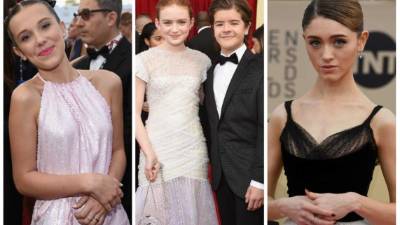 Los actores de 'Stranger Things' robaron las miradas en su aparición en la gala de la 24 entrega de los SAG Awards.