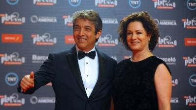 Ricardo Darín con su esposa.