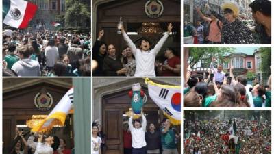 El ministro de la embajada de Corea del Sur en México, Byoung Jin Han, salió a festejar con los mexicanos.