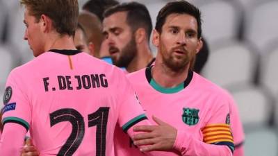 Lionel Messi y De Jong no estará en el partido del Barcelona de este martes por la Champions League.