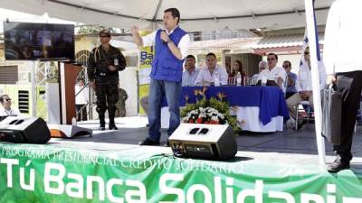 El 5 de marzo, el presidente Hernández lanzó en la zona norte el programa piloto Tu Banca Solidaria.