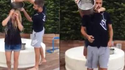 Shakira y Gerard Piqué se unieron a las múltiples celebridades que han realizado el #IceBucketChallenge, que busca recaudar fondos para los pacientes de Esclerosis Lateral Amiotrófica (ELA).