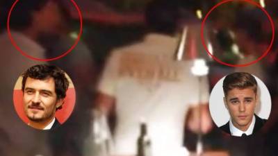 El momento de la pela de Orlando Bloom y Justin Bieber.