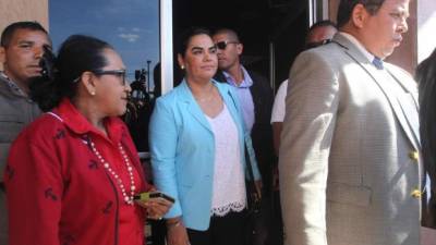 Rosa Elena de Lobo cuando llegaba a una de sus audiencias. Foto de archivo.