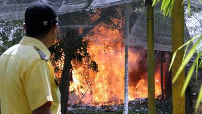 La pólvora fue quemada en un predio al costado sur de las pilas de oxidación.