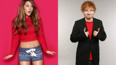 La cantante estadounidense Ariana Grande y el cantautor británico Ed Sheeran.