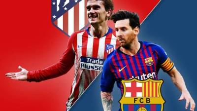 Atlético de Madrid y Barcelona se enfrentarán este sábado en la Liga Española.