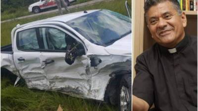 El padre Canales regresaba de una reunión en Tegucigalpa cuando sufrió el accidente.