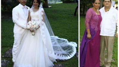 Los enamorados Hugo García y Stefanie Galeano. Iris y Gerardo Galeano.