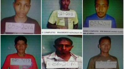 Estos son los reos que se fugaron del centro penal de Yoro.