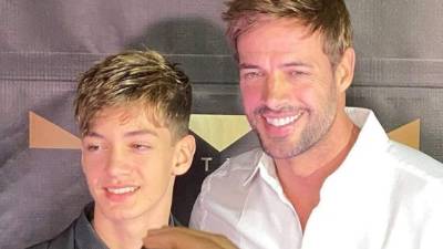 Christopher y su famoso padre, el actor cubano William Levy.