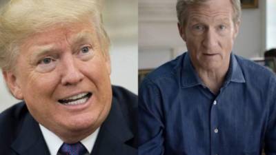 En el anuncio Tom Steyer (d) dirige a los espectadores a un sitio web donde se puede firmar una petición para la destitución de Trump./Fotos archivo/redes.