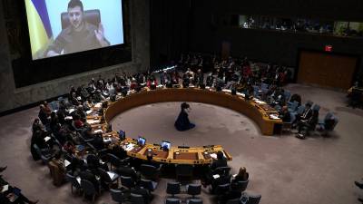 Zelenski presentó las imágenes de la masacre en Bucha al Consejo de Seguridad de la ONU para exigir sanciones contra Rusia.