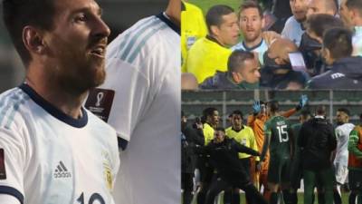 La selección de Argentina sacó un enorme triunfo de 2-1 ante Bolivia por la segunda jornada de las eliminatorias. Messi al final del partido protagonizó una tremenda pelea que ha causado revuelo. Fotos AFP.