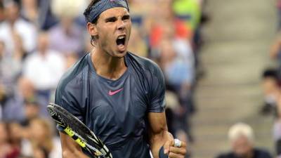Rafa Nadal celebra con mucha euforia su victoria.