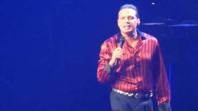 Una imagen de Luis Miguel en su concierto en Las Vegas.